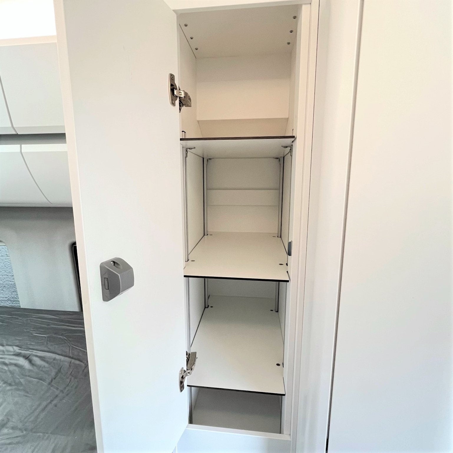 Shelves for the Volkswagen Grand California 680 Upper White Wardrobe