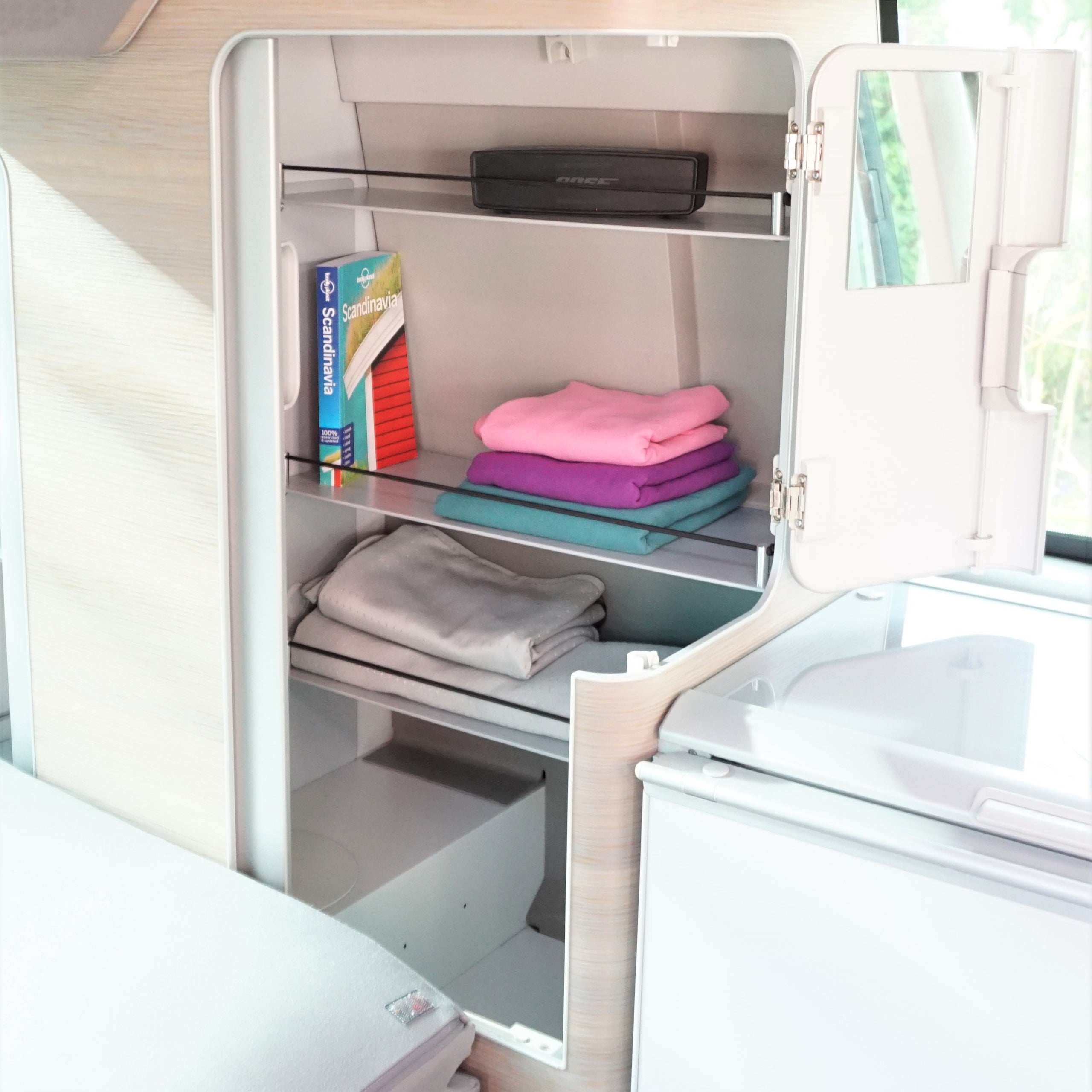 Small Wardrobe Shelves for the VW California SE, Ocean and Coast Yes